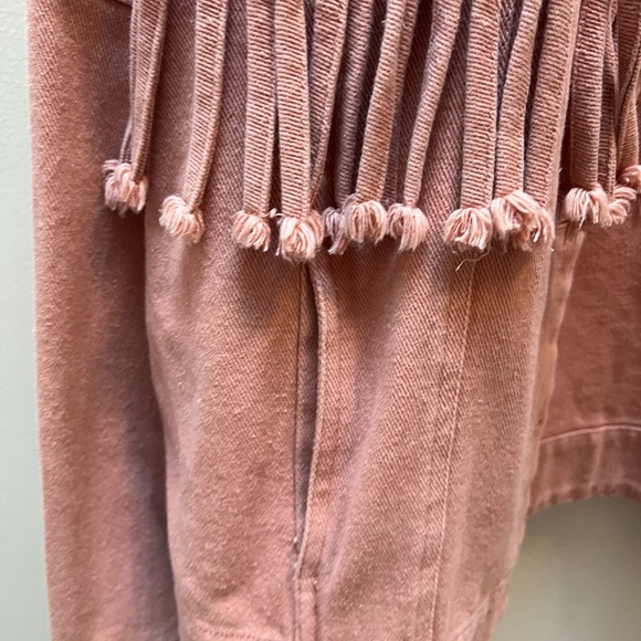 Women’s EUC blush pink fringe button up jacket. - Picture 6 of 8